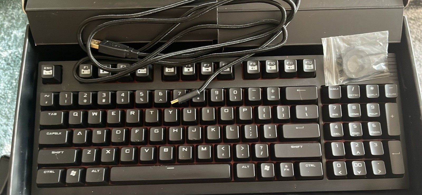 Cooler Master QuickFire TK Mechanical Backlit USB Wired Keyboard Black EN QWERTY