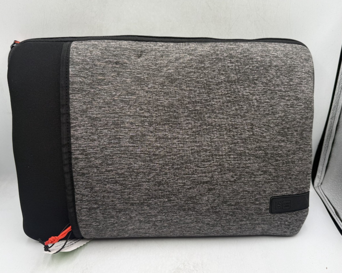 LOT OF 10 – Case Logic Dual Sleeve Laptop Tablet Padded Bag Zips Black Gray 14″