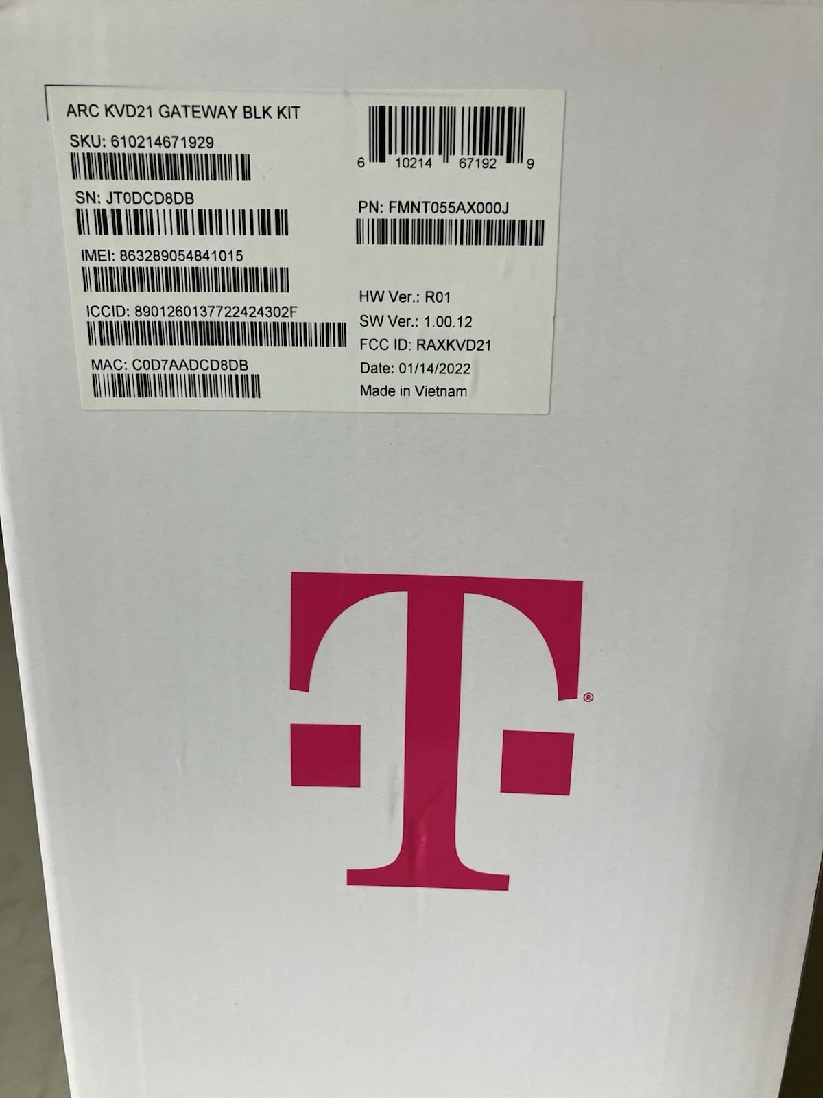 T-Mobile ARC KVD21 5G Home Internet Wi-Fi Gateway Black NEW In Box Kit