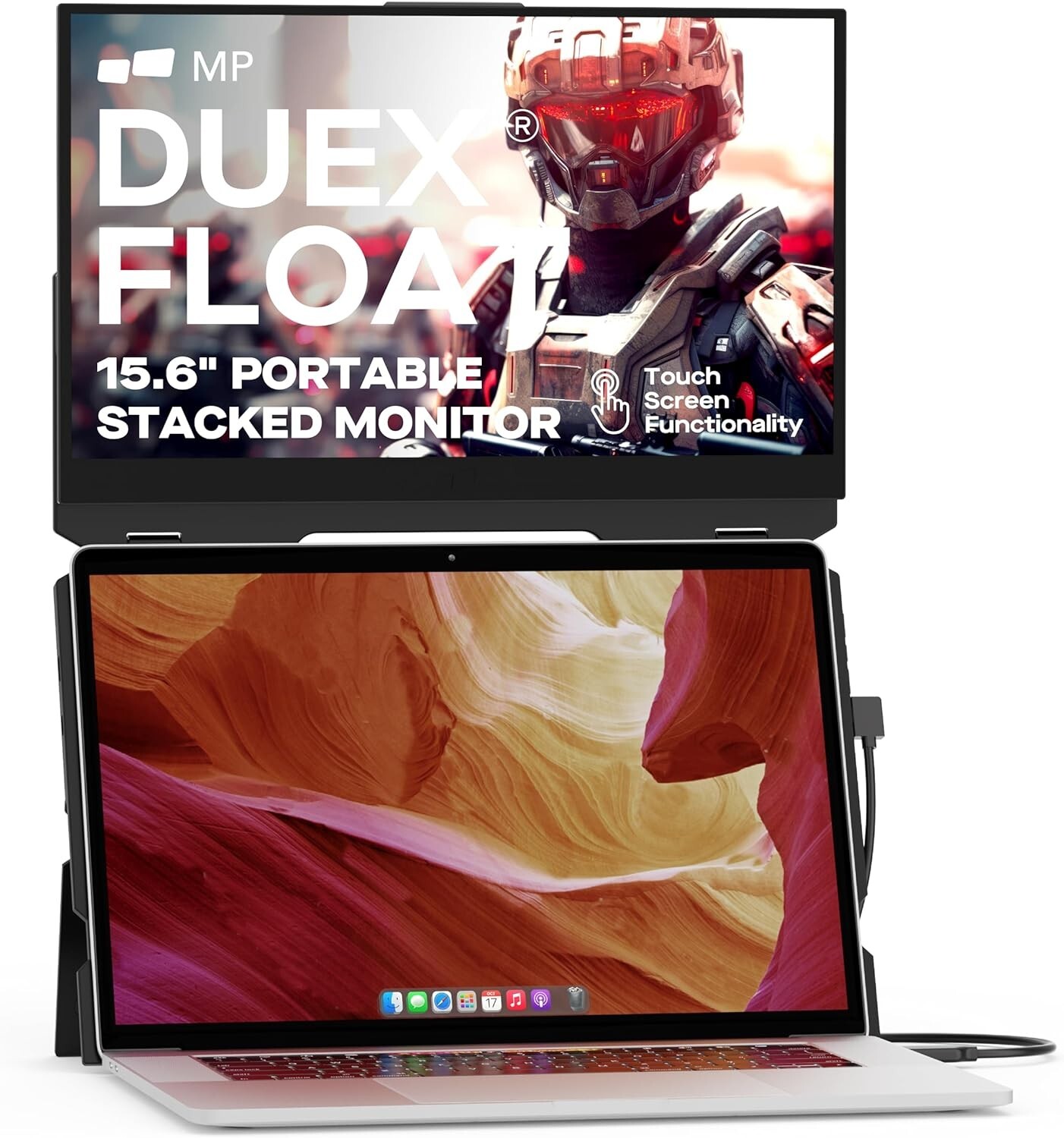 Mobile Pixels 15.6″ Duex Float Portable Stacked Touchscreen Monitor 101-1011P01