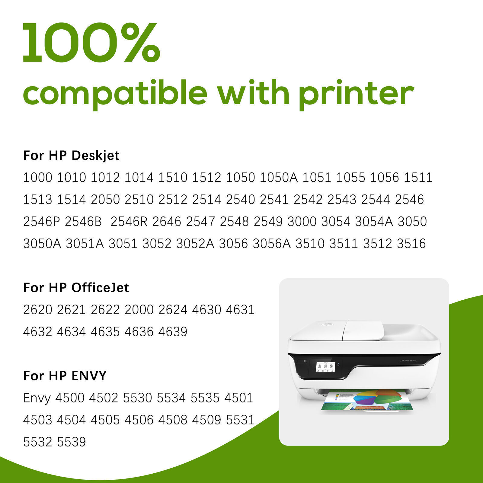 #61XL XXL Black Color Ink CH563WN CH564WN For HP ENVY 4500 4501 4502 4504 5530