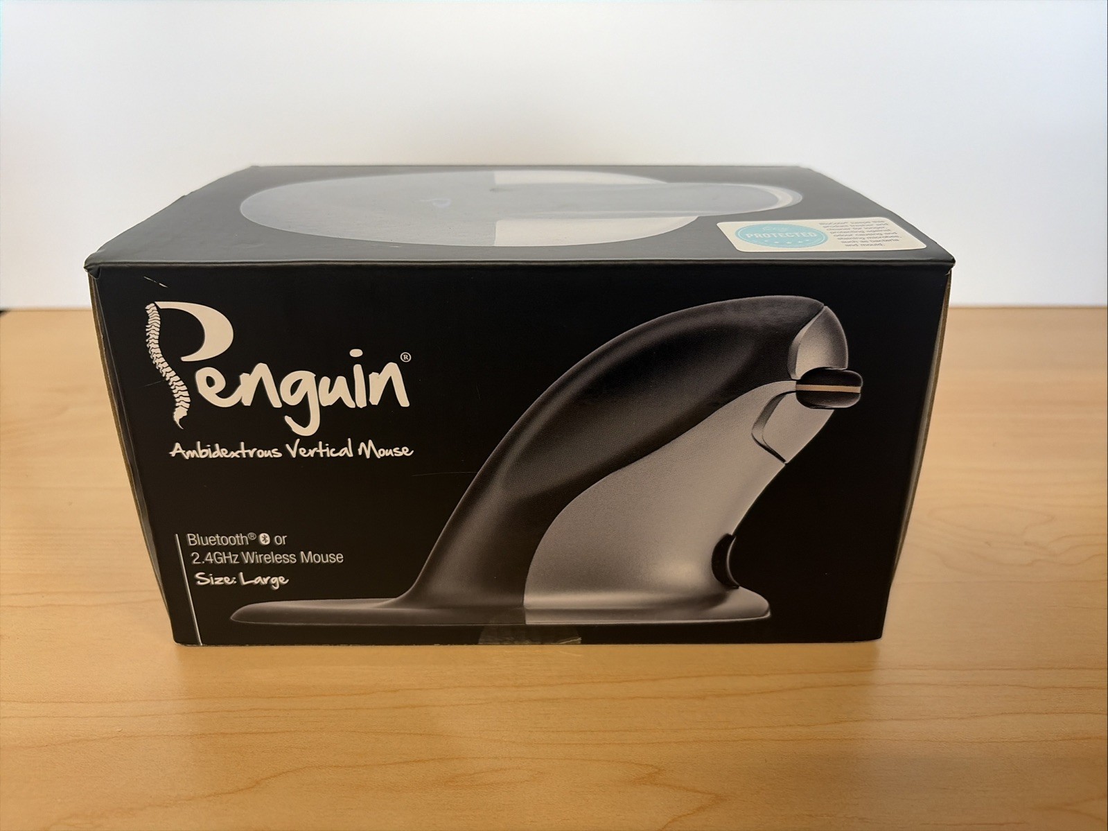 Posturite Penguin Wireless Vertical Mouse LARGE Ambidextrous Dual Bluetooth USB