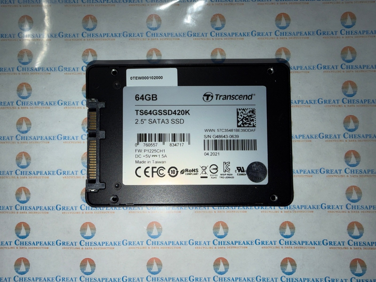 TRANSCEND TS64GSSD420K 64GB 2.5″ SATA Solid State Drive 100% Health TESTED!