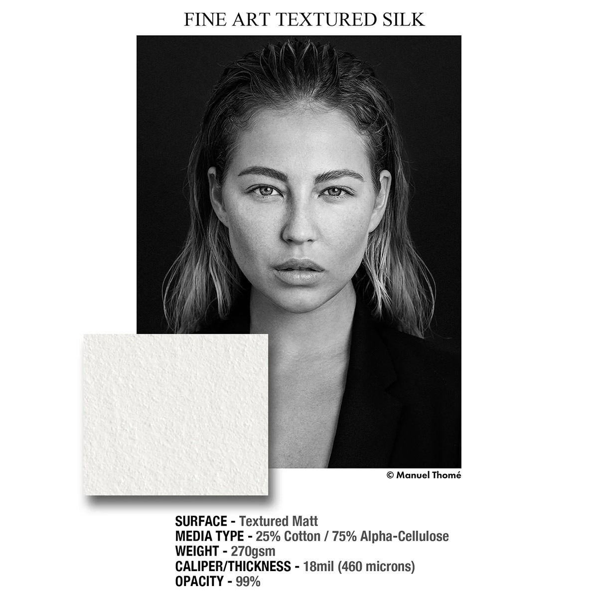 Ilford GALERIE Fine Art Textured Silk Paper, 270gsm, 5×7″, 50 Sheets #2002752