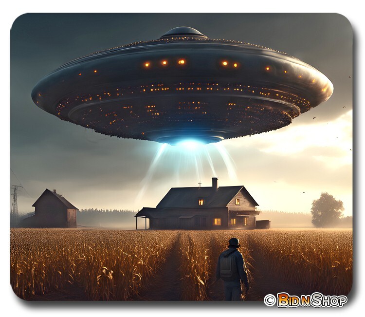 ALIENS UFO Abduction Area 51 – Mouse Pad / PC Mousepad – HOME OFFICE GIFT