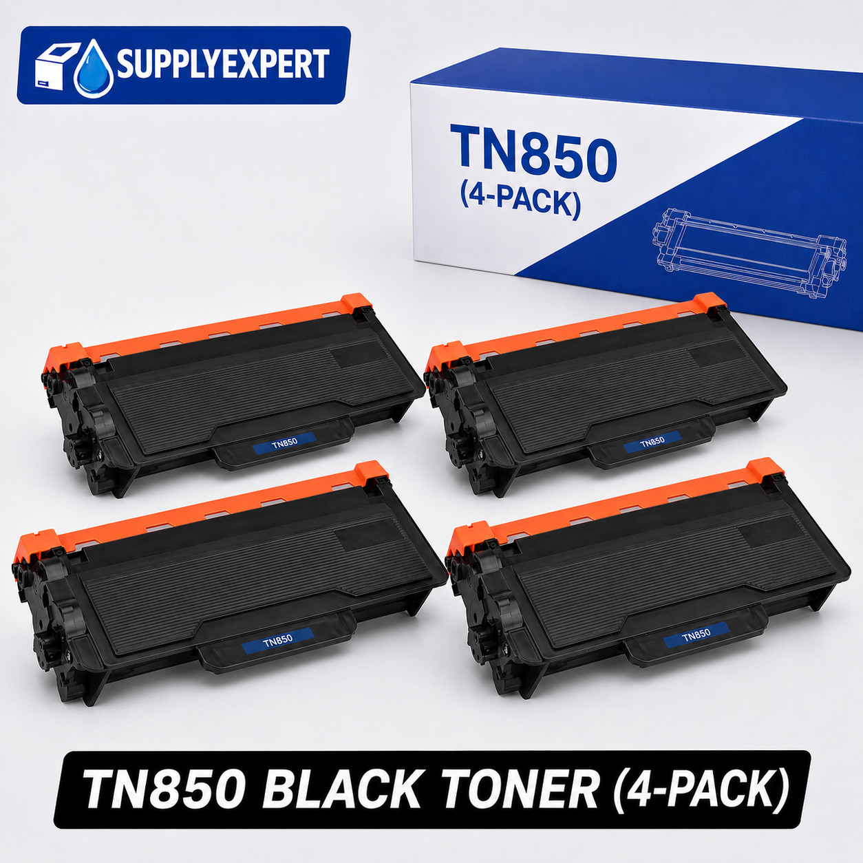 4PK High Yield TN850 Toner Cartridge for Brother MFC-L5850DW HL-L6400DW L6400DWT
