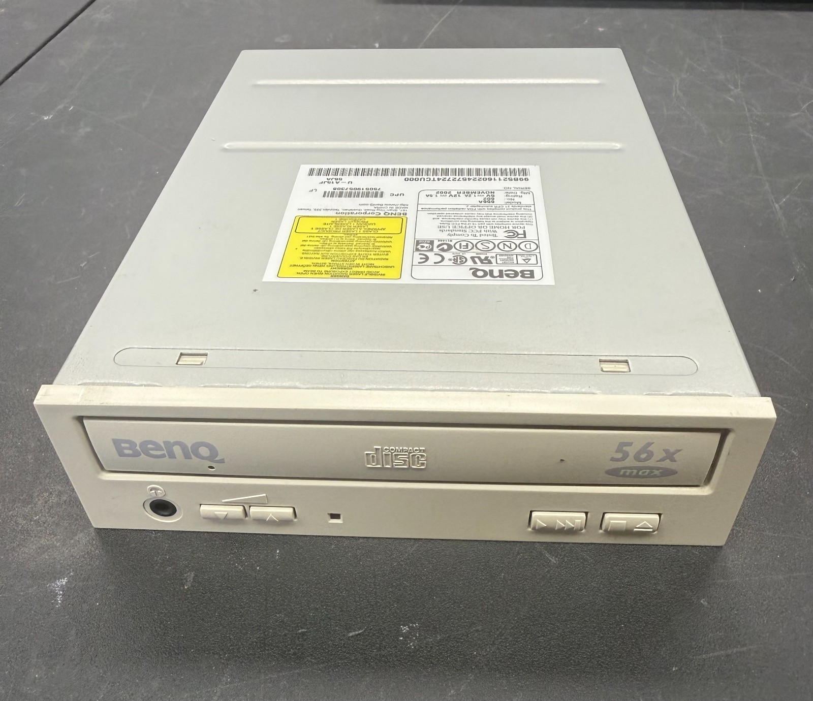BenQ 656A Internal IDE CD-ROM Drive 56x Beige w/ Audio Controls Tested