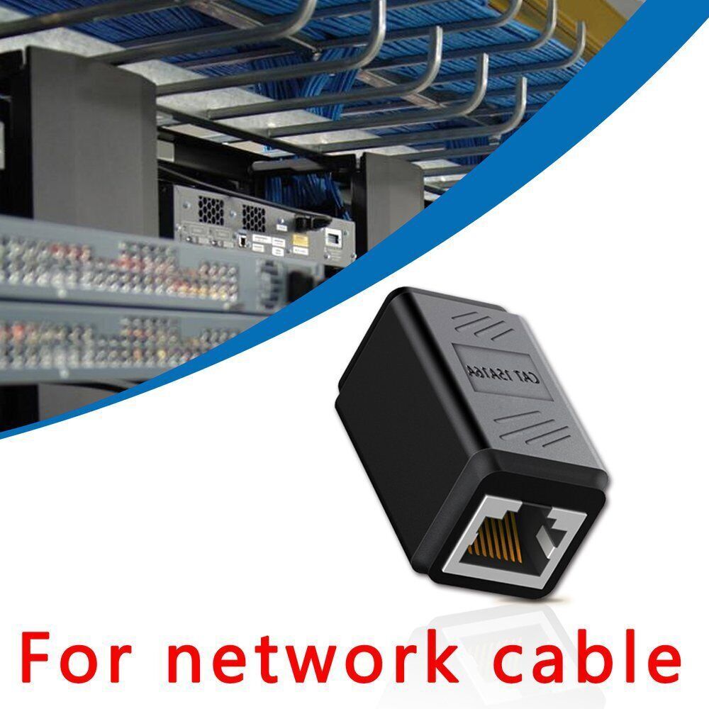 1-10pcs RJ45 Inline Coupler Cat6/Cat5e Ethernet Network Cable Extender Connector