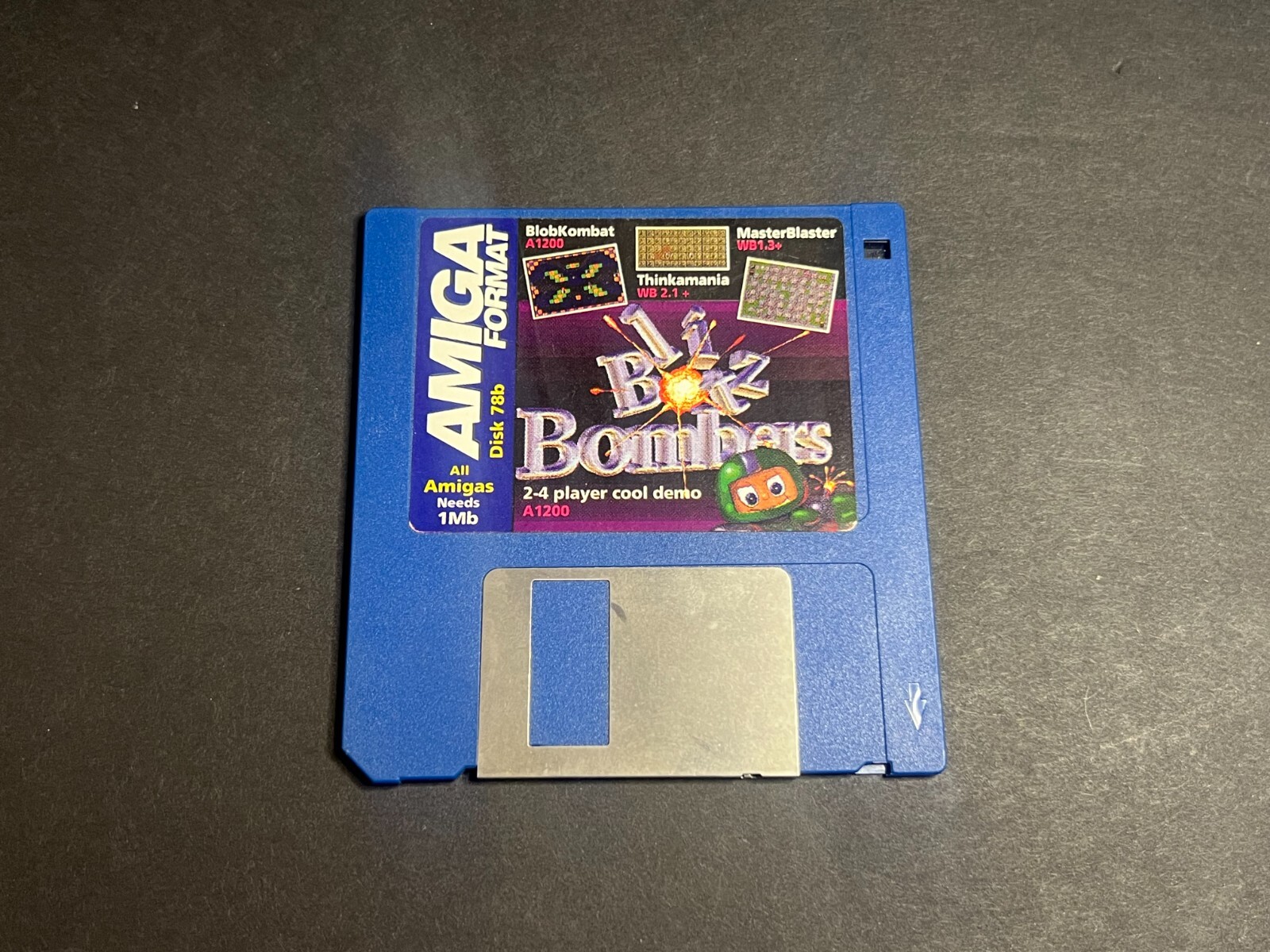 Vintage Amiga Format Cover Disk 78b Blitz Bombers, Blob Kombat Etc Demo Floppy