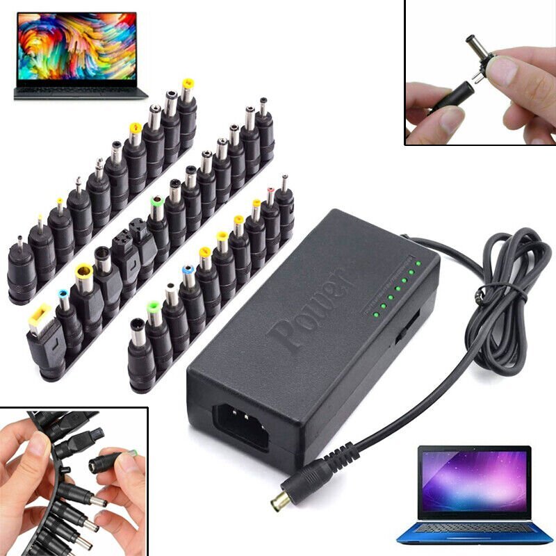 Universal Laptop Power Supply Charger AC To DC 12V/15V/16V/18V/19V/24V Adapter