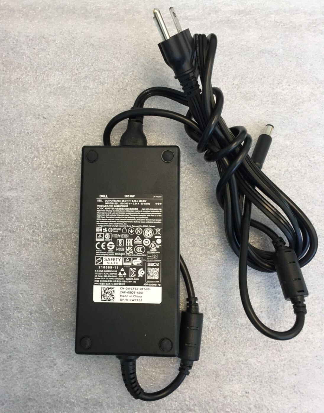 GENUINE DELL 180W 19.5V 9.23A AC Adapter OEM FREE SHIPPING