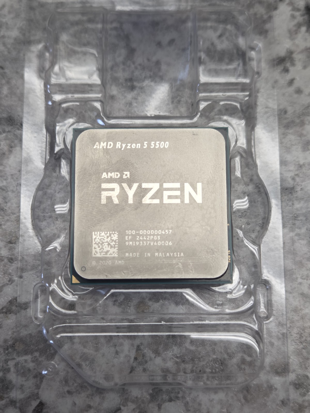 AMD Ryzen 5 5500 6-Core 3.6GHz + AMD Wraith Prism RGB Cooler With R5800XT’s Box