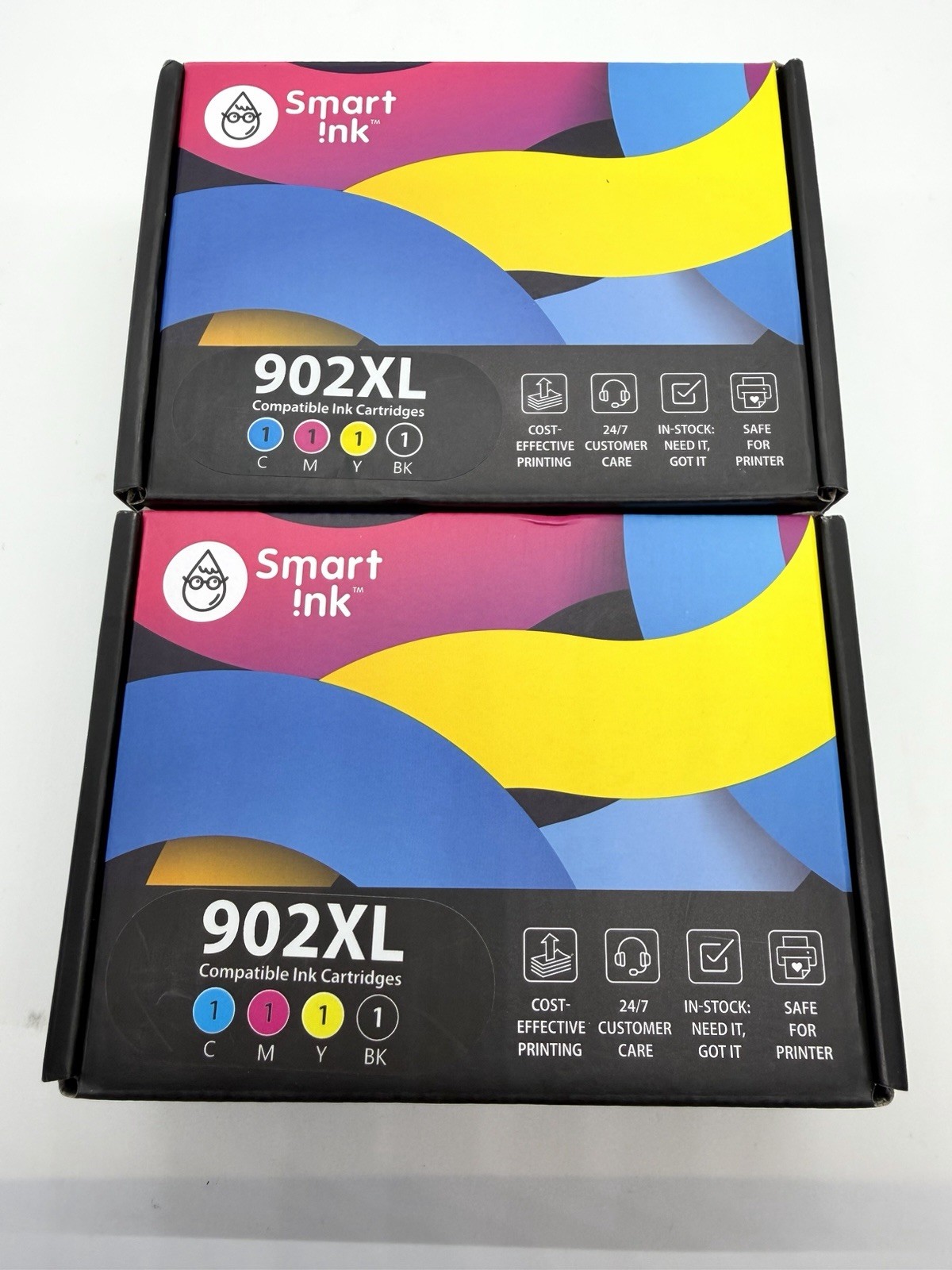 2 LOT Smart Ink 902XL Cartridge Replacement for HP 902 XL Exp 11-2027 New