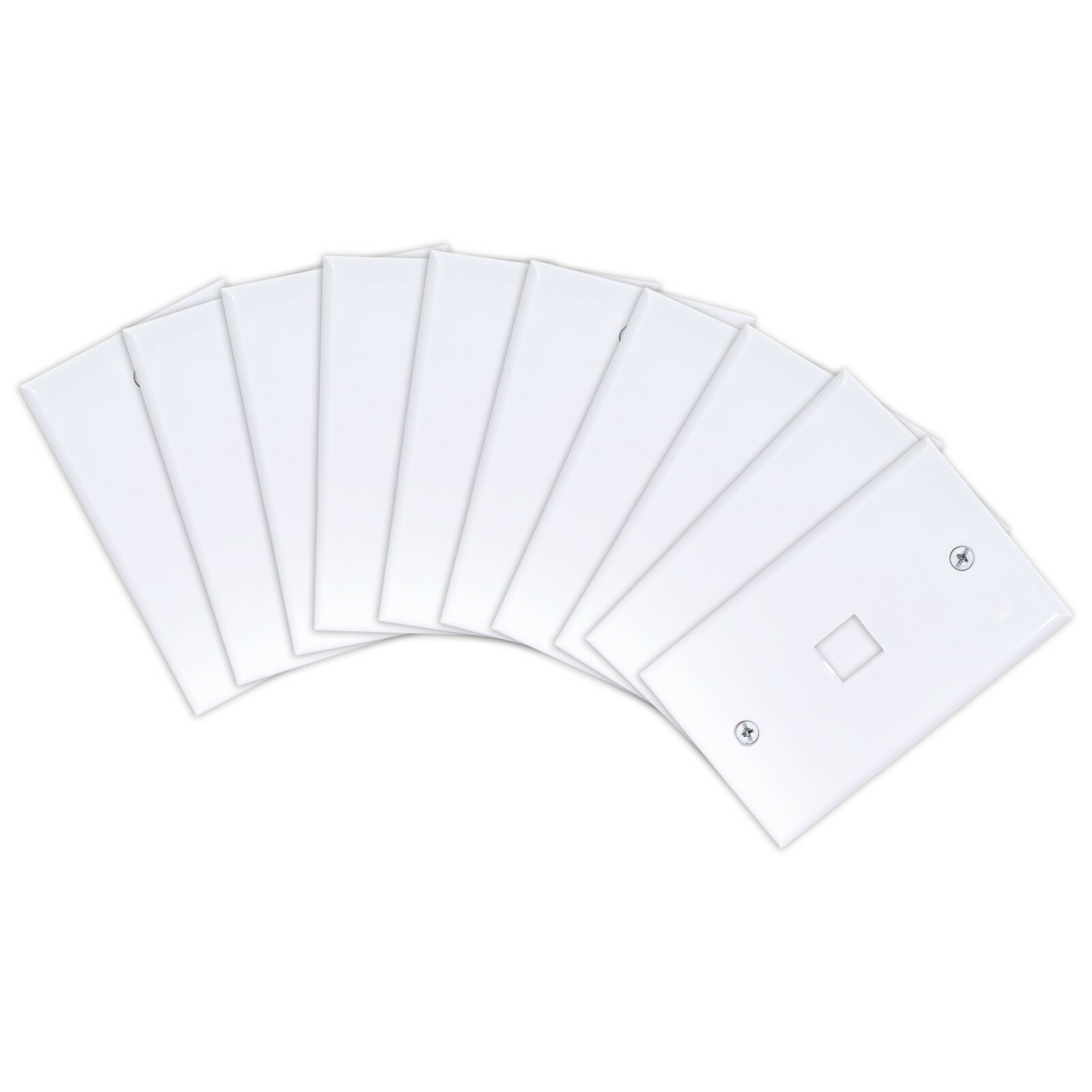 Wall Plate 0, 1, 2, 3, 4, 6for Cat6 Cat5e Cat7 Cat5 RJ45 Keystone Jack White Lot