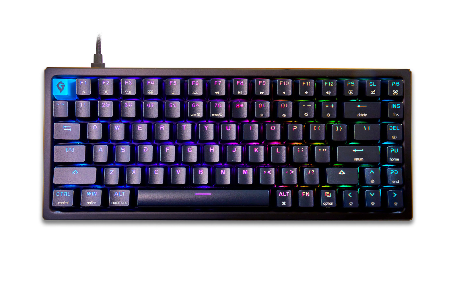 Glacier GK84 Arctic 75% Wired USB-C Mech. Keyboard, Hot Swappable, ABS Keycaps
