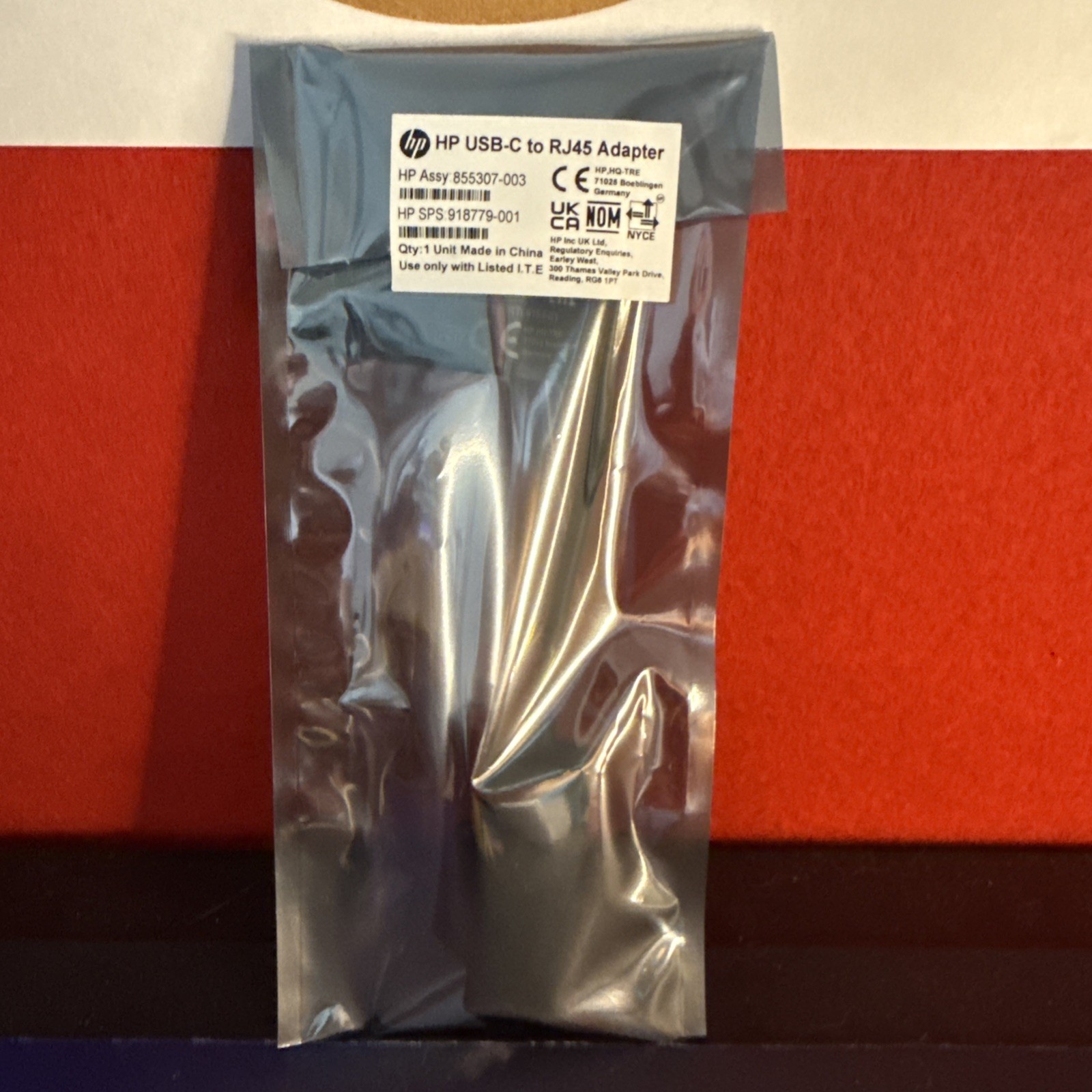 HP USB-C to RJ45 Gigabit Eithernet Adapter USB Type-C