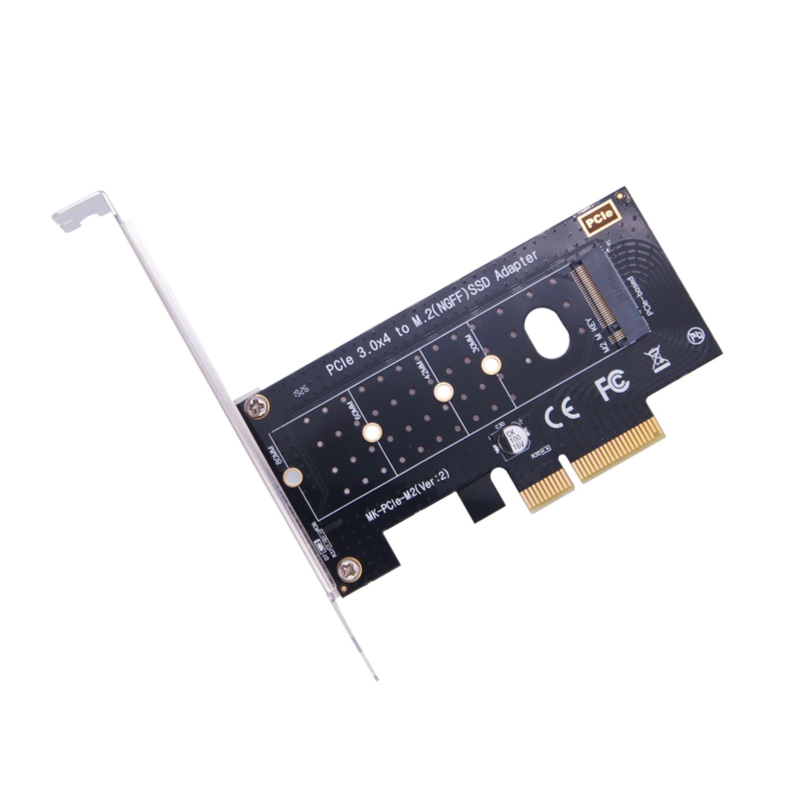 New M.2 NVME SSD To PCIe 3.0 X4 Adapter Card Desktop Expansion Conversion