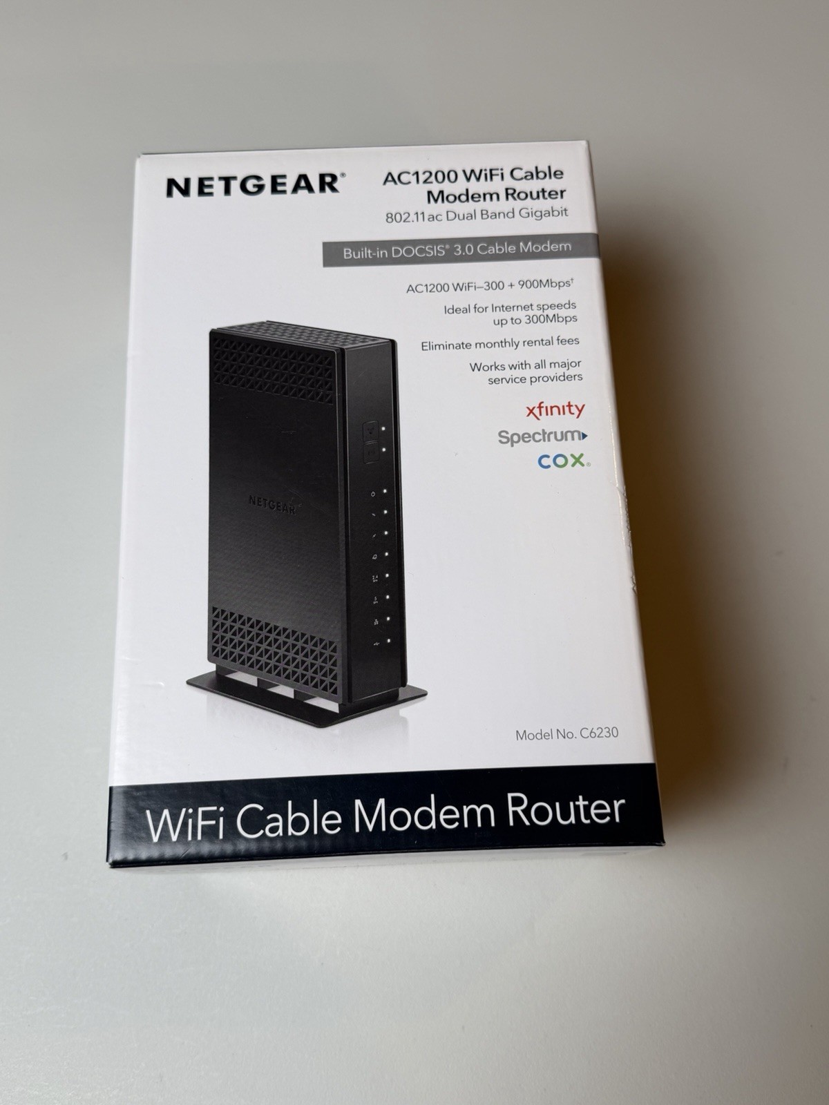 NETGEAR Cable Modem Built-in WiFi Router (C6230) AC1200 DOCSIS 3.0 ***READ***
