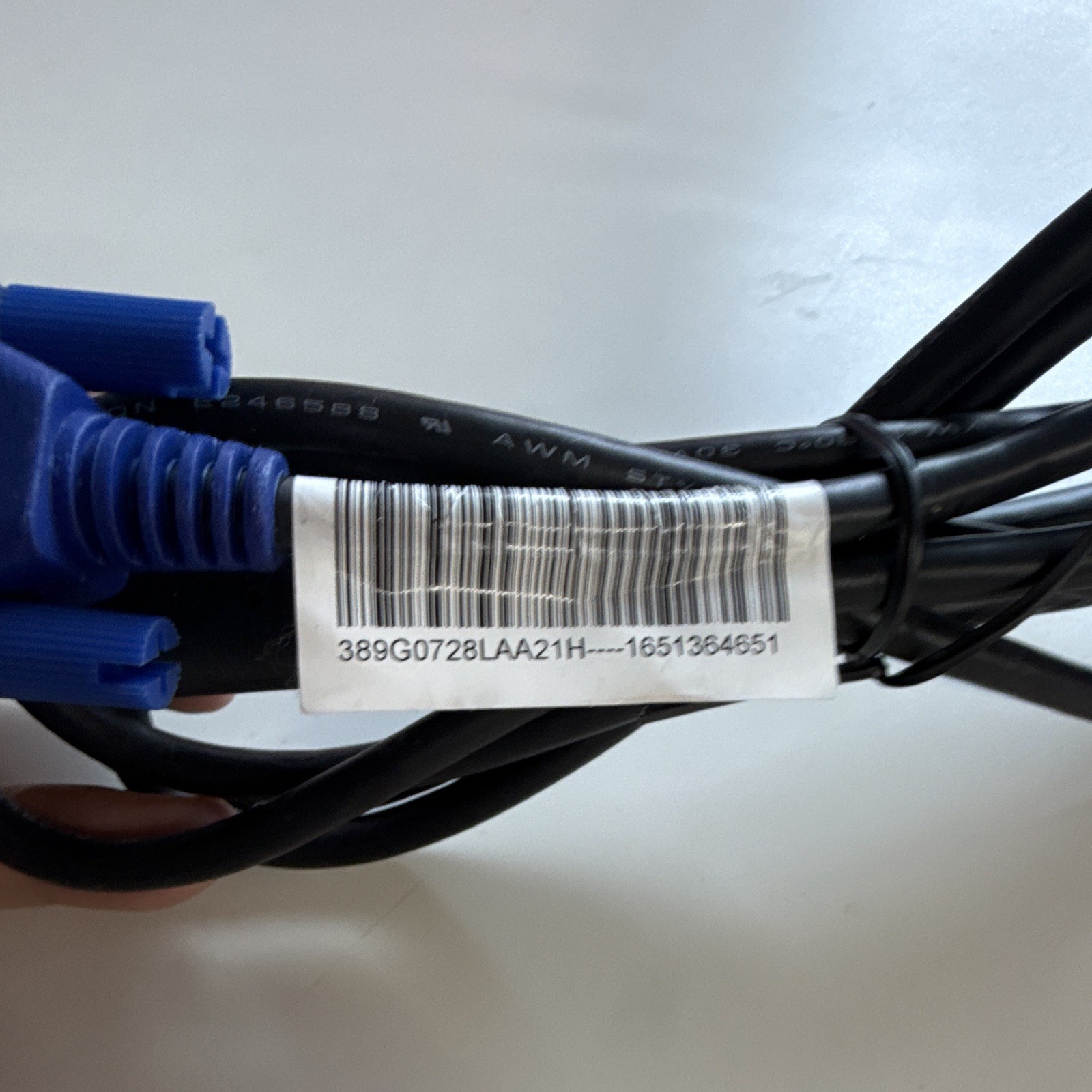 VGA/SVGA D-Sub DE-15 15-Pin Male to Male Monitor Cable 1-4ft Black/Blue