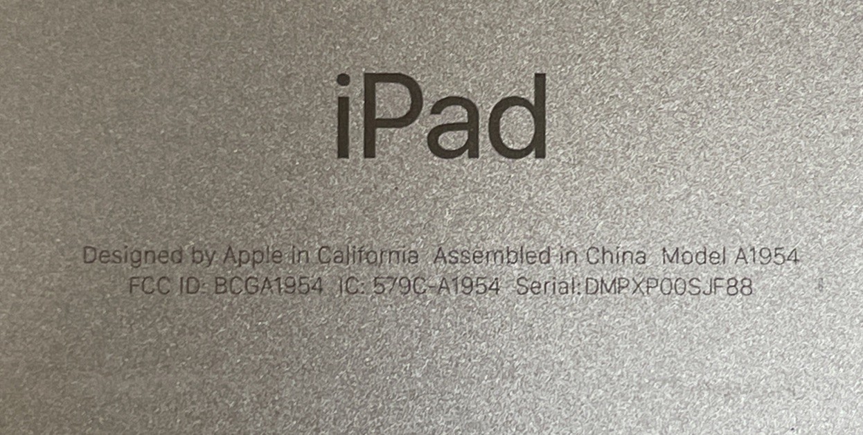 Apple iPad 6 9.7in Tablet 32GB Wi‑Fi Space Gray iOS 17.7.10 A1954 MR6Y2LL/A