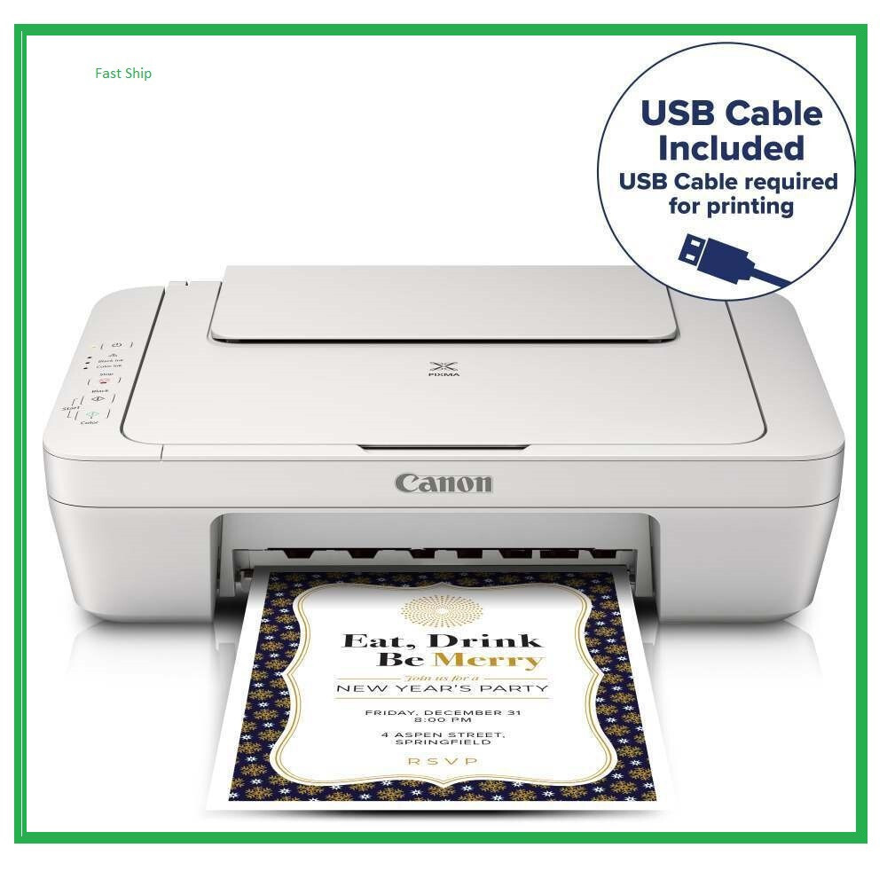 NEW Canon MG2522 All In One Printer-Set CD-Free USB-Fast ship-For Homework!!