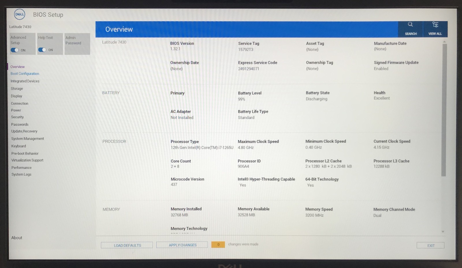 Dell Latitude 7430 14″ Laptop i7-1265U 32GB RAM, No Storage Remote Managed