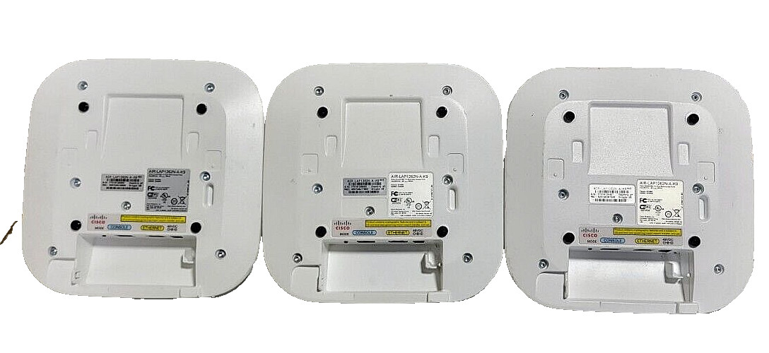 LOT OF 3) Cisco AIR-LAP126N-A-K9 1260 Series Access Points AP1262 Dual Band USED
