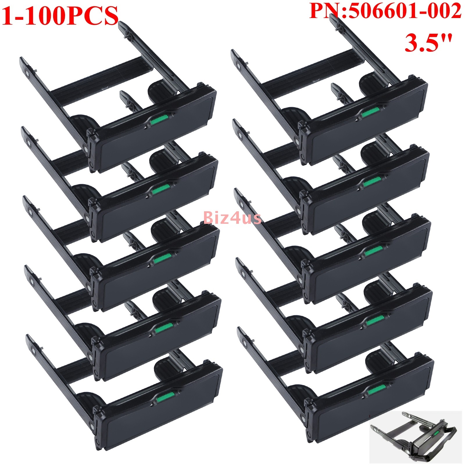 Lot 3.5″ Hard Drive Caddy Tray 506601-002 For HP Z600 Z620 Z640 Z800 Z820 Z840
