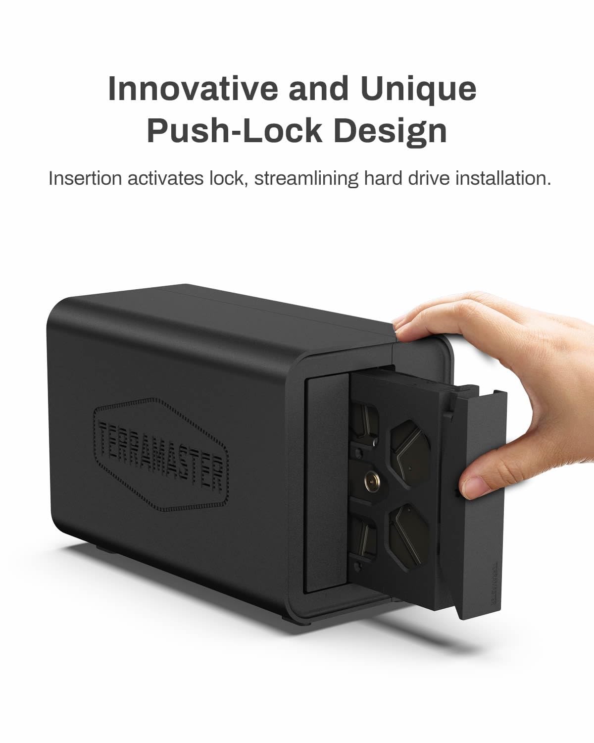TERRAMASTER D2-320 USB RAID Enclosure – 3.2 Gen 222 x 119 x 154 mm, Black
