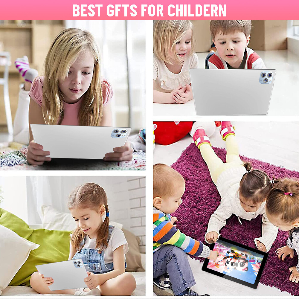 Kids Tablet 10 inch Android 12 Tablet for Kids 4+64GB Bluetooth WiFi Dual Camera