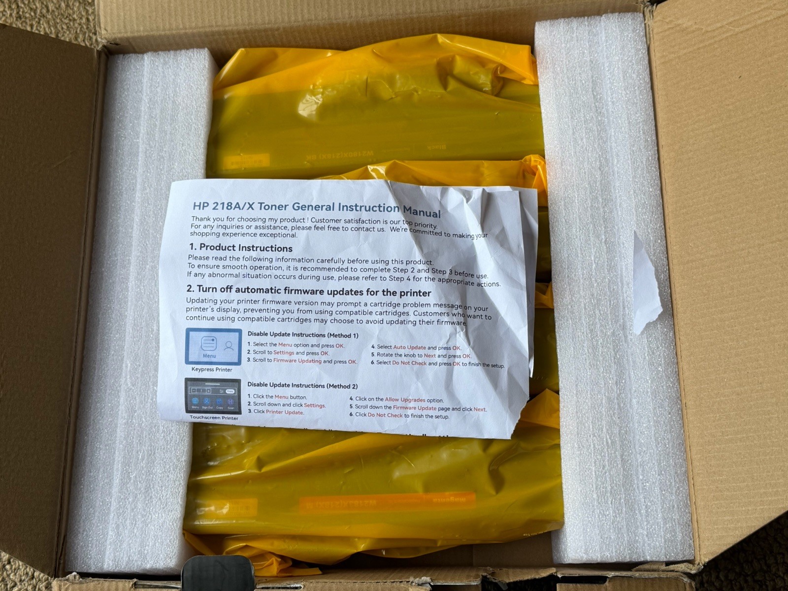 218X 218A Toner Cartridges with Chip for HP Color Laserjet Pro 3201dw MFP3301fdw