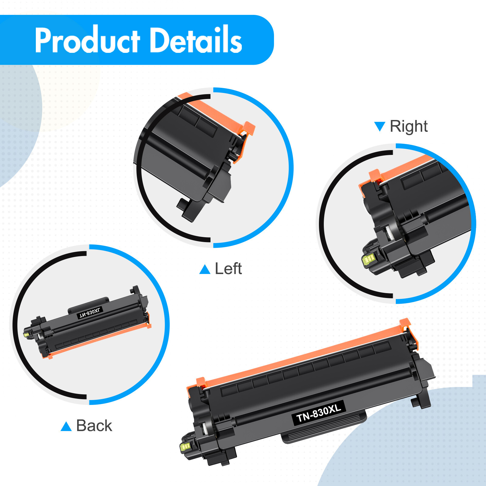 2PK TN830XL Toner Cartridge Compatible for Brother HL-L2467DW MFC-L2980DW 2760DW