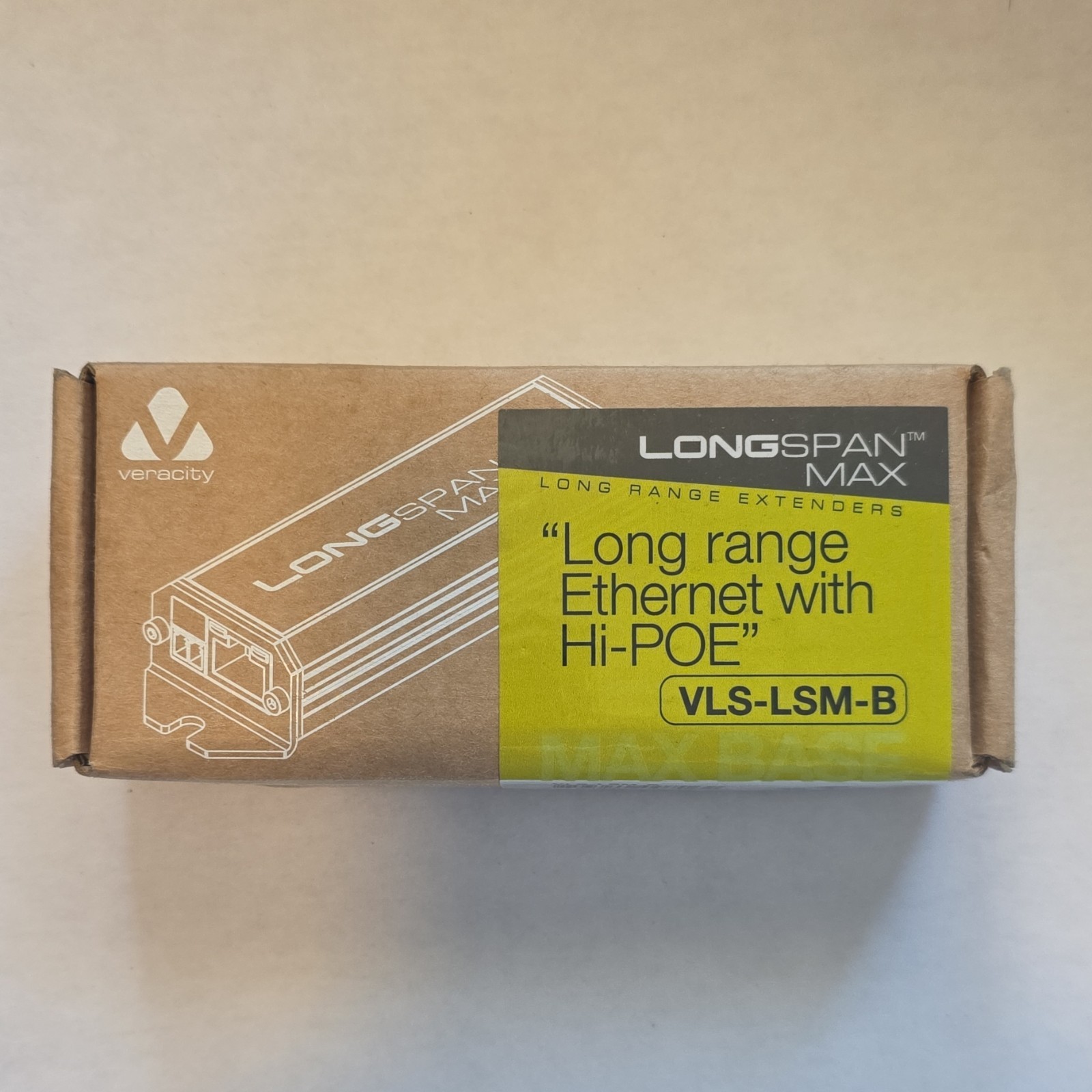 Veracity Longspan Max VLS-LSM-B Ethernet Extender Hi-POE 100Base-TX Long Range