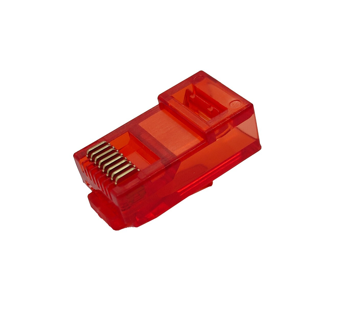 RED RJ45 EZ Modular Plug CAT6 UTP Network Cable End Pass -Thru Connector Lot
