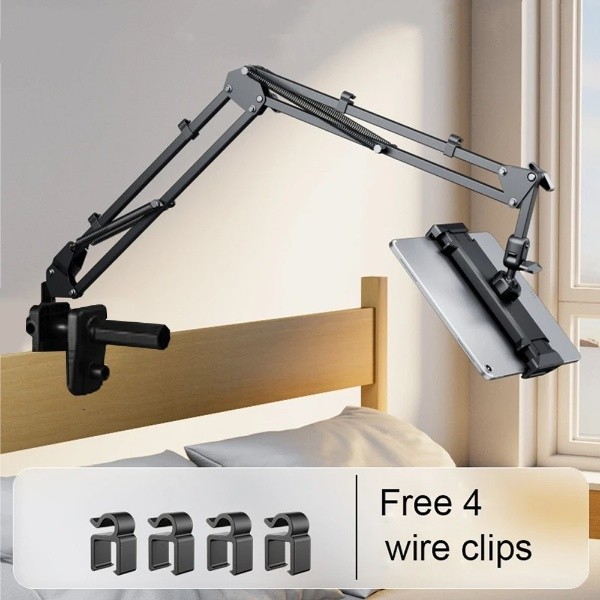 Tablet Holder for Bed Adjustable Tablet Phone Bed Stand Mount with 360° Rotation