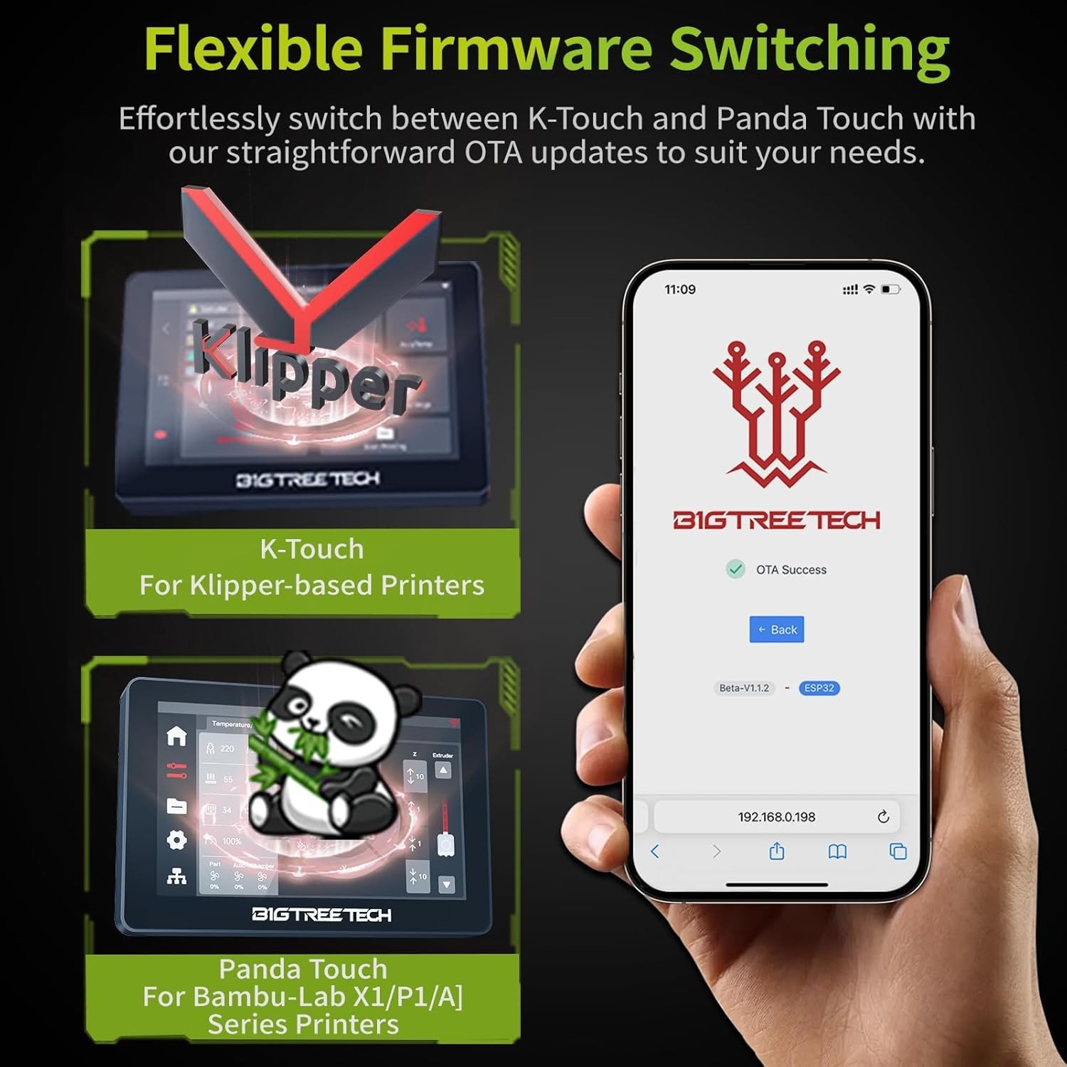 Wireless 3D Printer Control with Panda Touch – Compatible with Bambu-Lab Models#