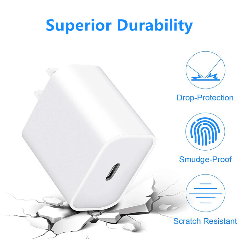 Fast Charger Block For iPhone 14 13 12 11 Pro Max 8 USB USB C 20W Power Adapter