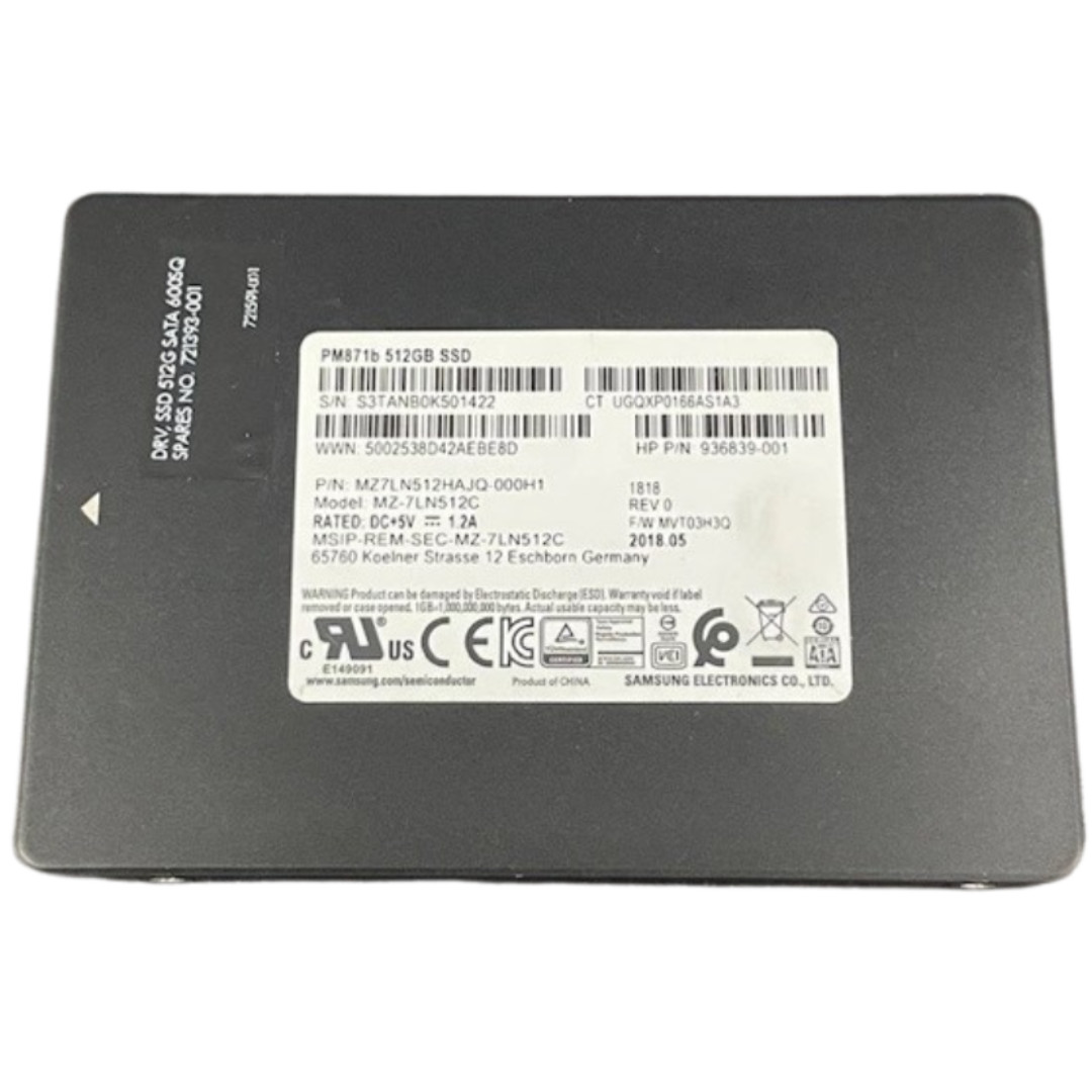 Samsung PM871b 512GB 2.5″ SATA 6Gb/s SSD MZ-7LN512C