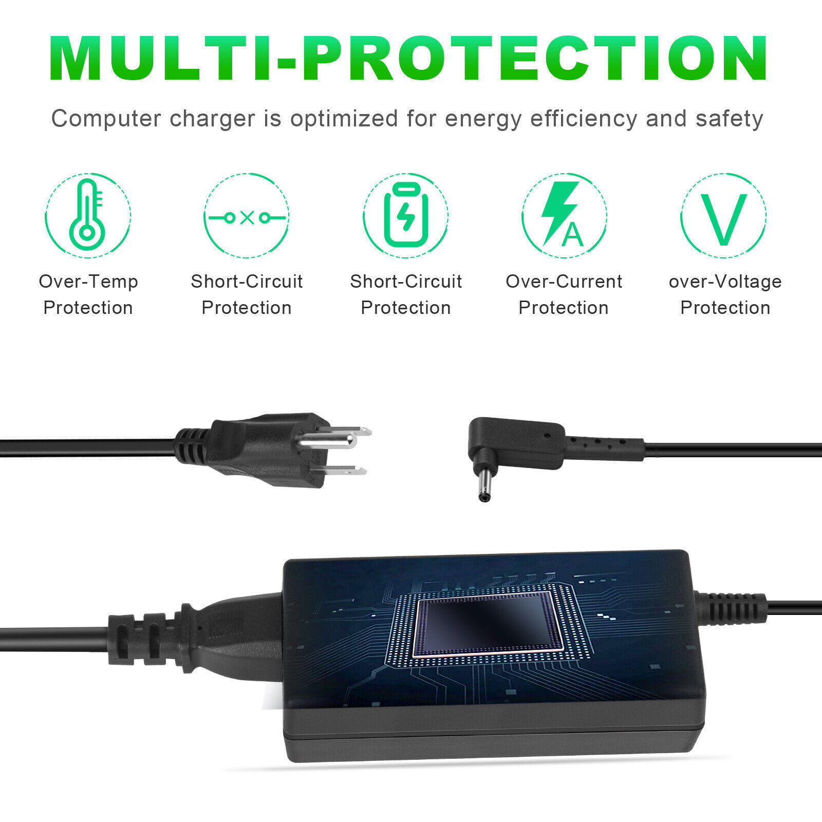 AC Power Supply Cord Charger Adapter for Acer ChromeBook C720 C720P C740 11.6″