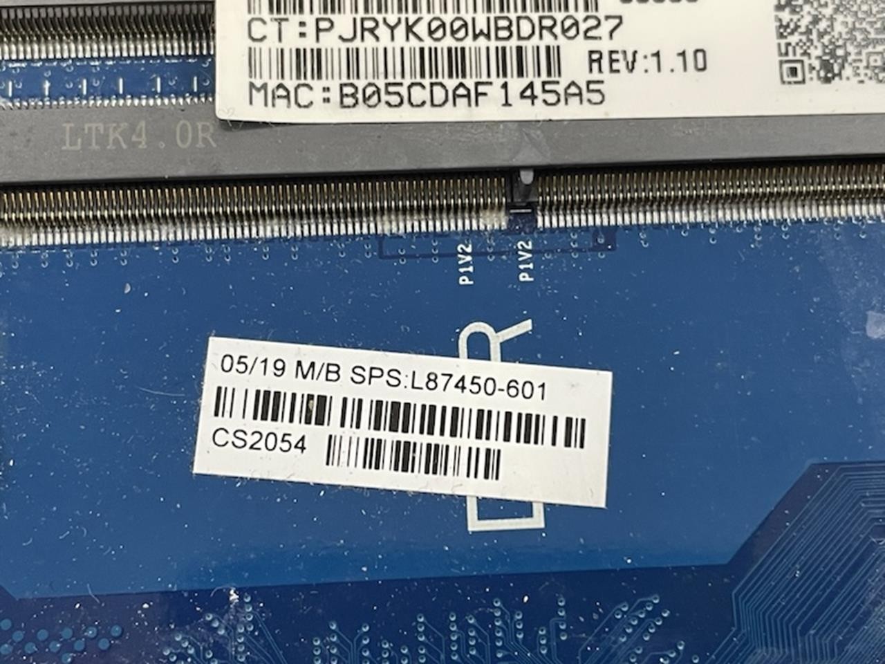 HP Laptop Motherboard L87450-601 | Intel Core i3-1005G1 1.20 GHZ