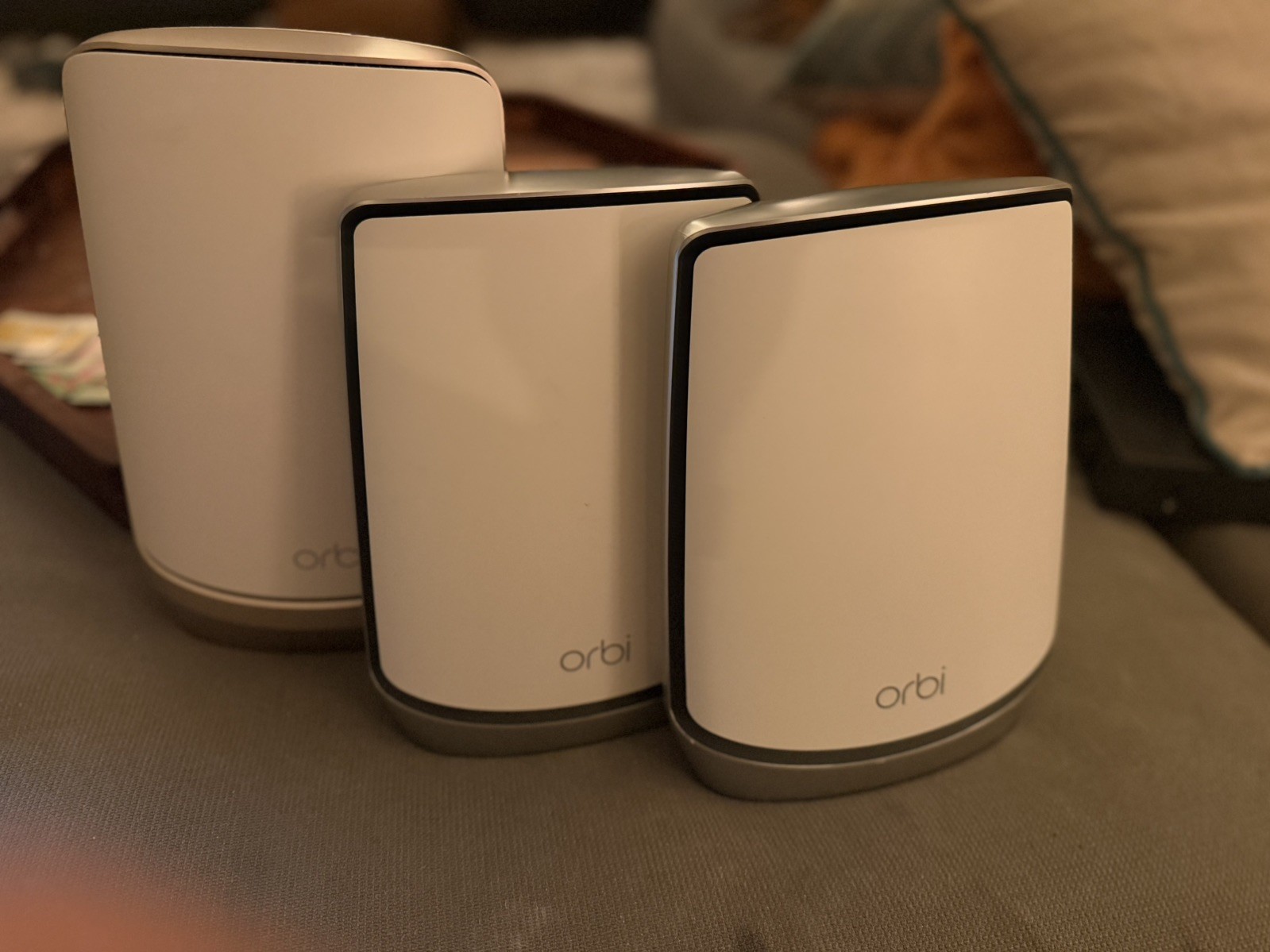 NETGEAR Orbi 960 WiFi 6E Mesh System RBRE960 Router With 2 RBSE960 Satellites