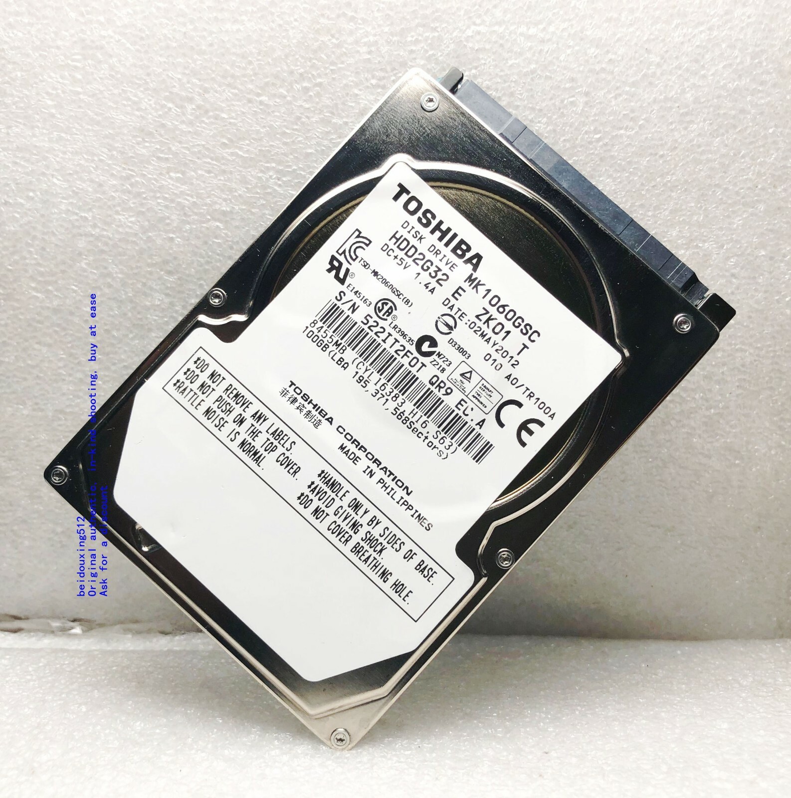 Toshiba 100GB 4200RPM 2.5″ MK1060GSC Autonavigation / Industriecomputer HDD
