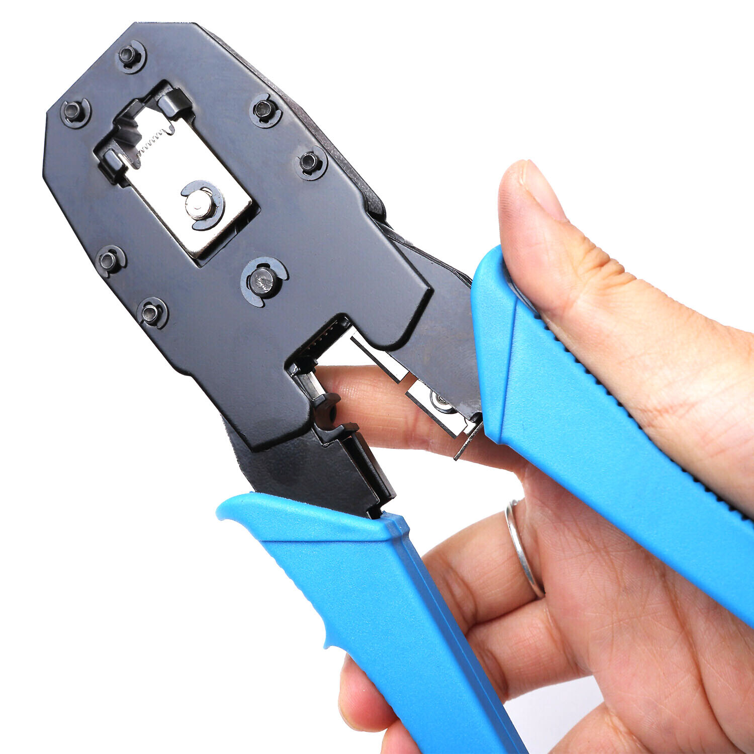 Rj45 Crimping Tool Kit Set For CAT5/CAT6 Lan Cable Tester Network Repair Tools