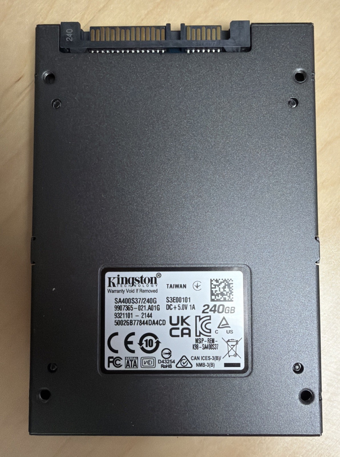 Kingston SA400S37 240GB SATA III 2.5 Inch Internal Solid State Drive SSD Black