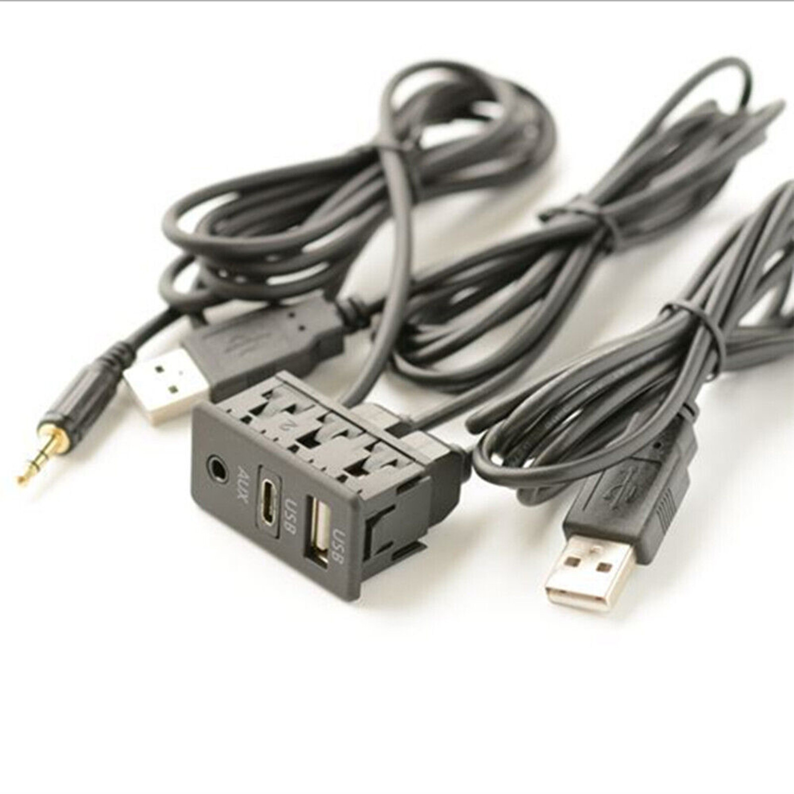 PD USB Port Charger AUX Extension Cable Adapter Car Boat Dash Flush Mount 1.5M n