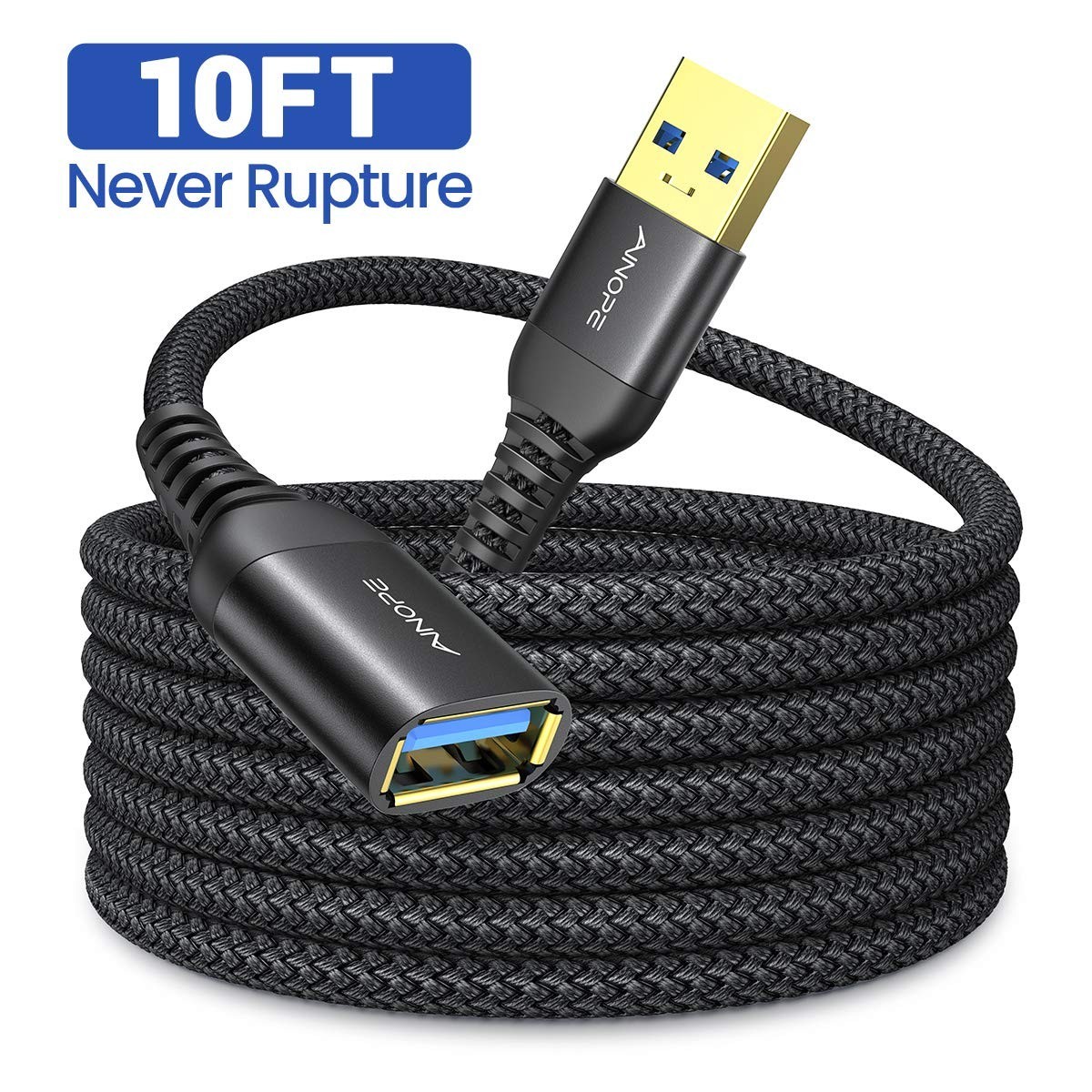 10FT USB Extension Cable USB 3.2 Extension Cord Type A Male to Female Cable