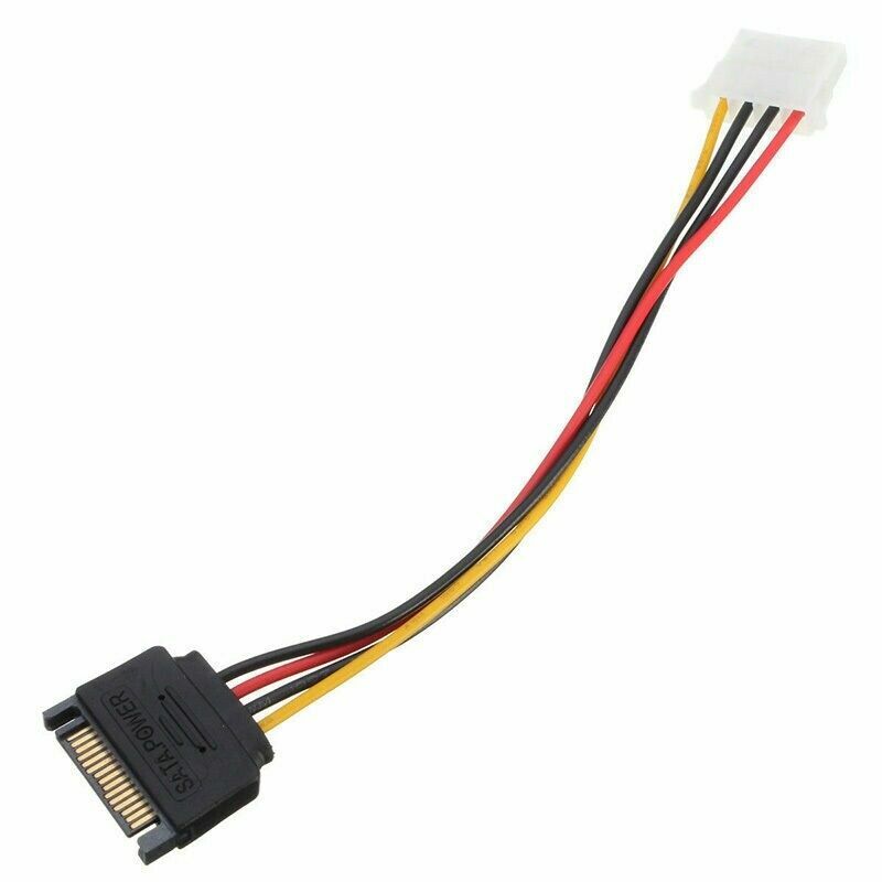 5 x Male Female 4-pin Power Drive Adapter adaptor Cable to Molex IDE SATA 15-pin