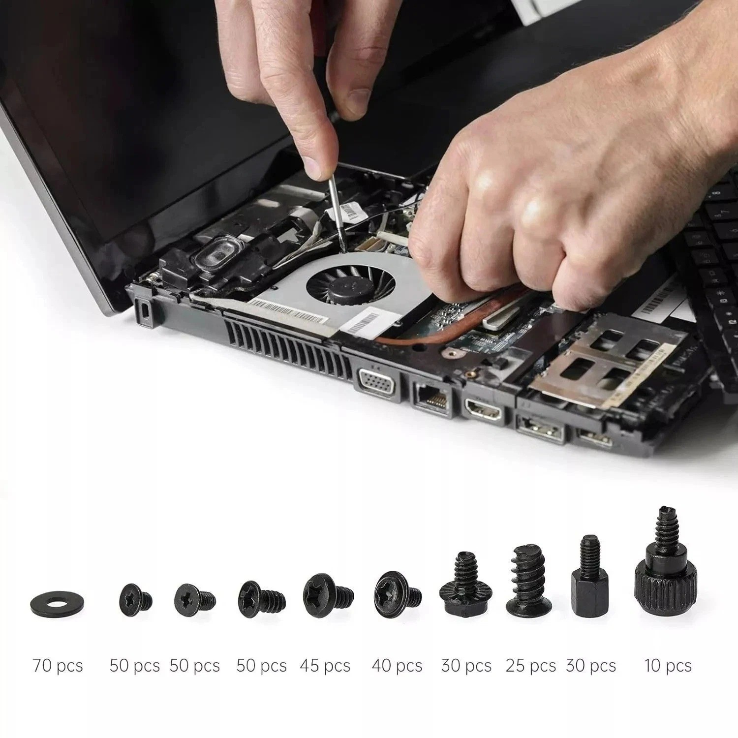 400PCS Computer Screws & Standoffs Kit SSD Screws for PC Motherboard Repair