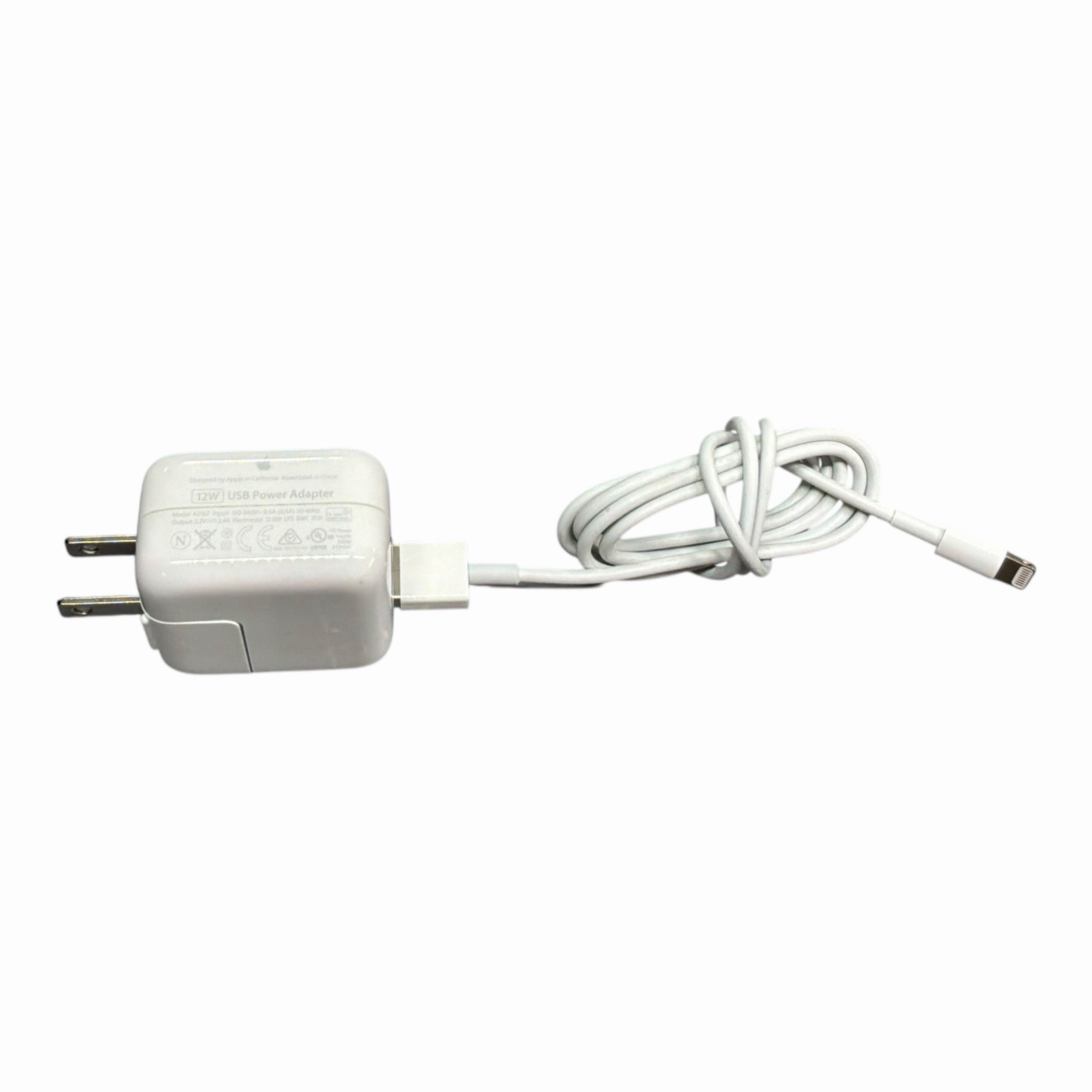 Apple Genuine OEM iPhone A1401 12W Charging Block w/ USB-A to Lightning Cable