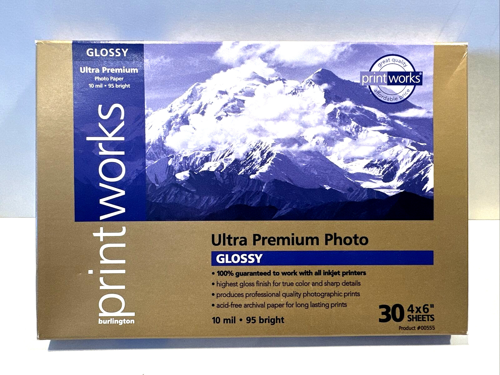 Ultra Premium Glossy 4″ x 6” Photo Paper 30 Sheets 10 mil. 95 Bright NEW SEALED